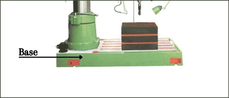 Base Of The Radial Drilling Machine