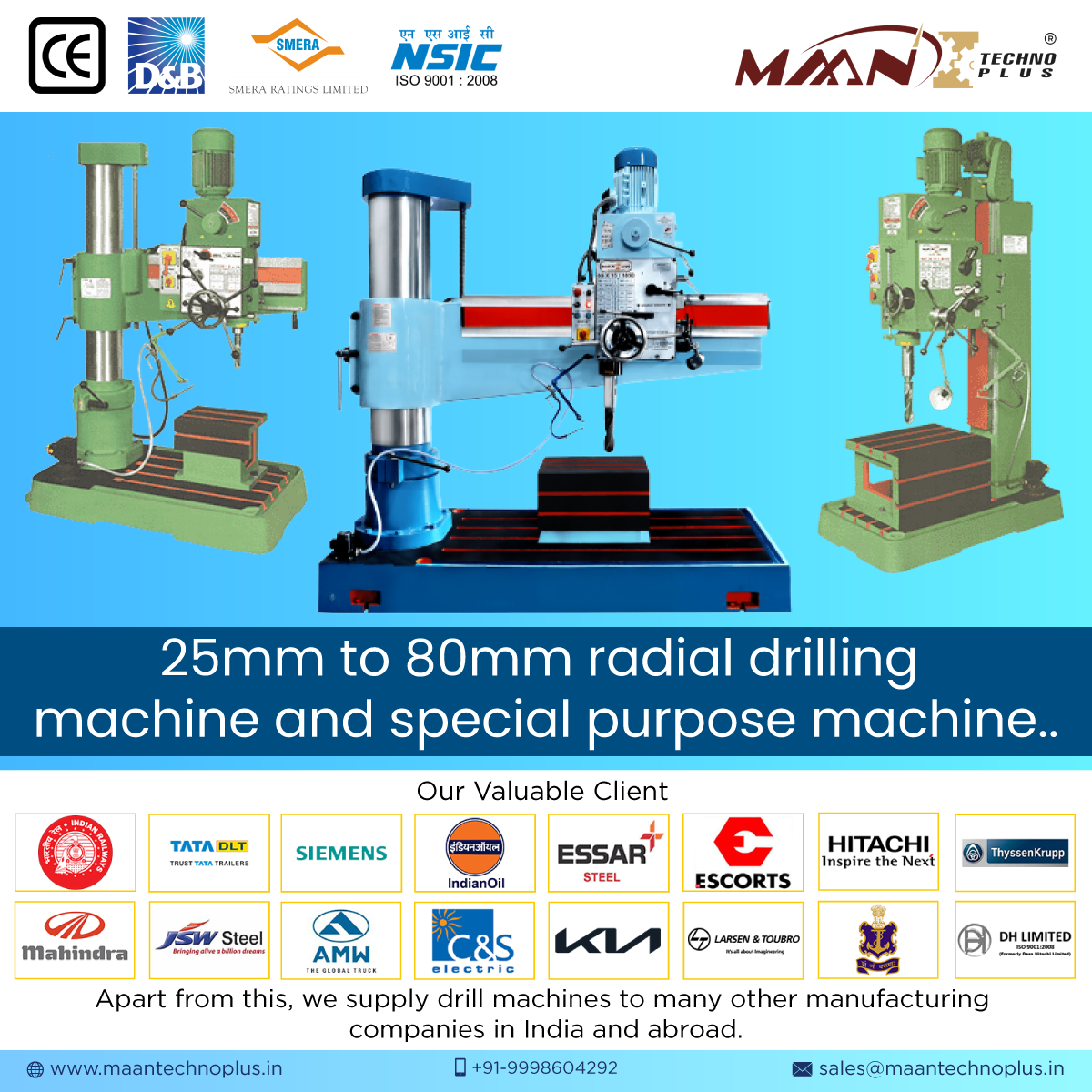 Radial Drilling Machine Manufacturer in Bhavnagar